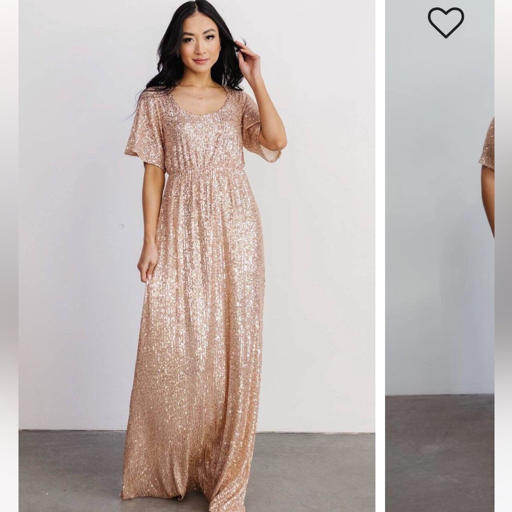 Baltic Born rose gold sequins.